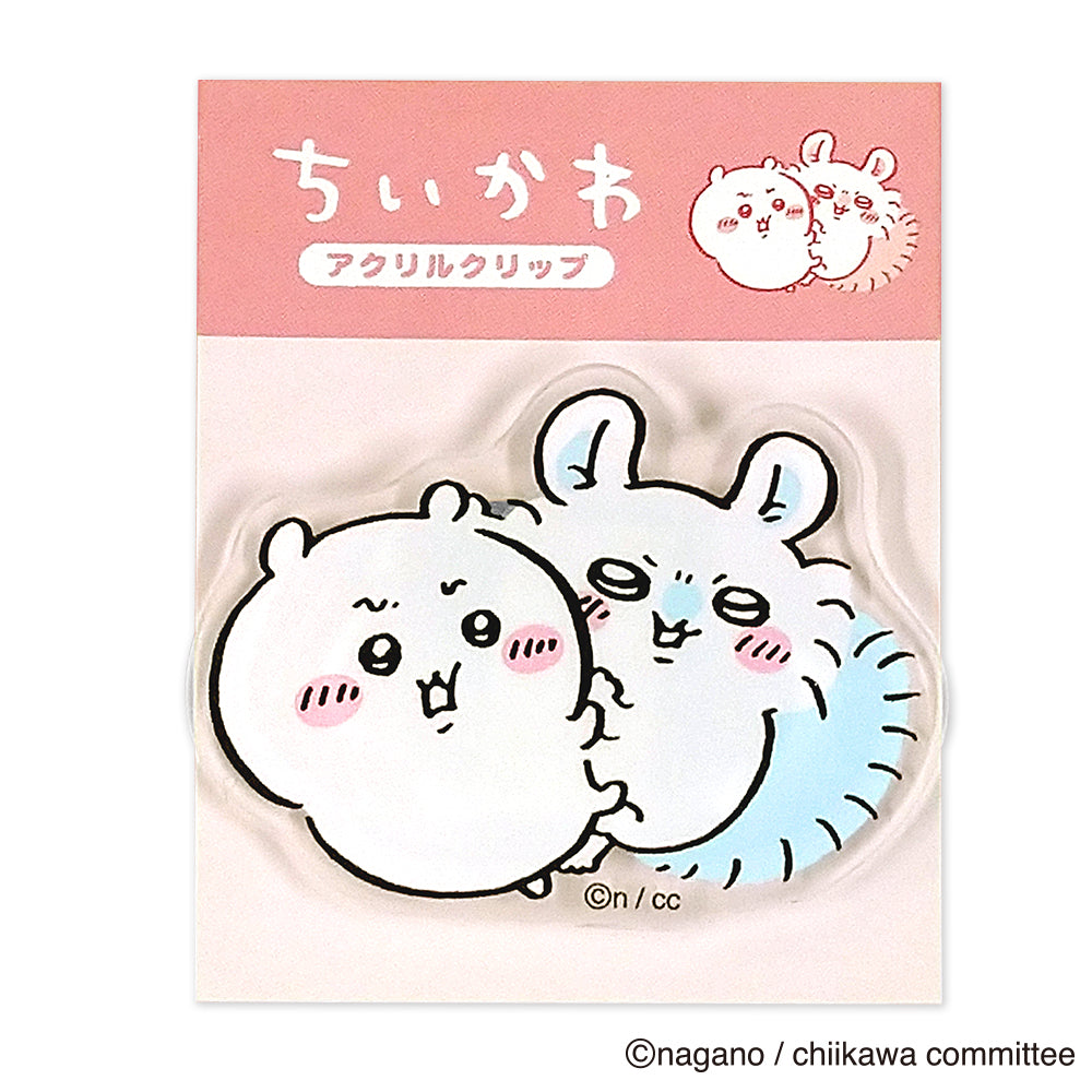 Chiikawa_คลิปอะคริลิก - Chiikawa & Momonga