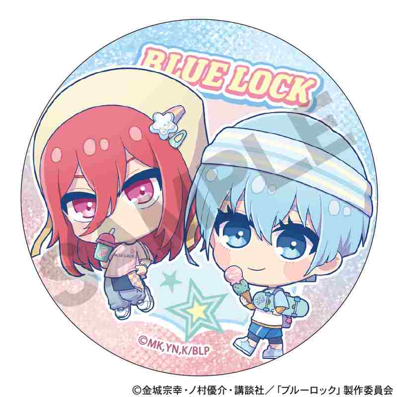 BLUELOCK_เข็มกลัดกลิตเตอร์ลายตัวละคร สไตล์ Yumekawa Sporty (สุ่มลายจากทั้งหมด 12 แบบ)