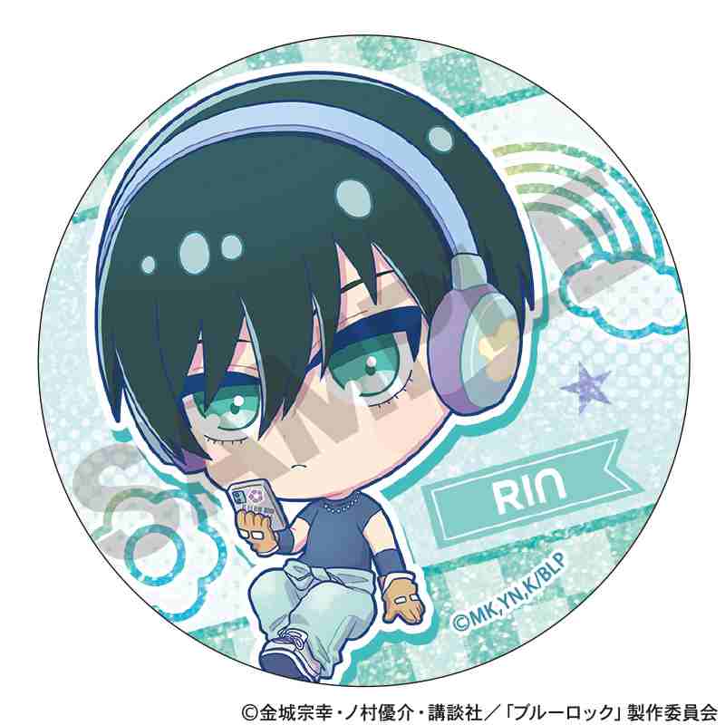 BLUELOCK_เข็มกลัดกลิตเตอร์ลายตัวละคร สไตล์ Yumekawa Sporty (สุ่มลายจากทั้งหมด 12 แบบ)