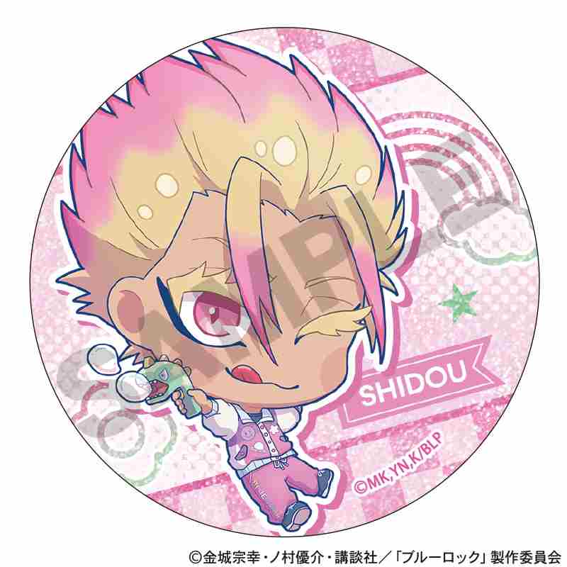 BLUELOCK_เข็มกลัดกลิตเตอร์ลายตัวละคร สไตล์ Yumekawa Sporty (สุ่มลายจากทั้งหมด 12 แบบ)