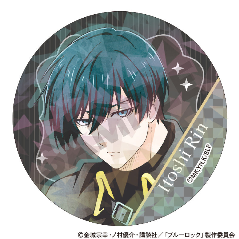 BLUELOCK_เข็มกลัดกลิตเตอร์ลายหมากรุกสีละมุน (สุ่มจาก 12 แบบ)