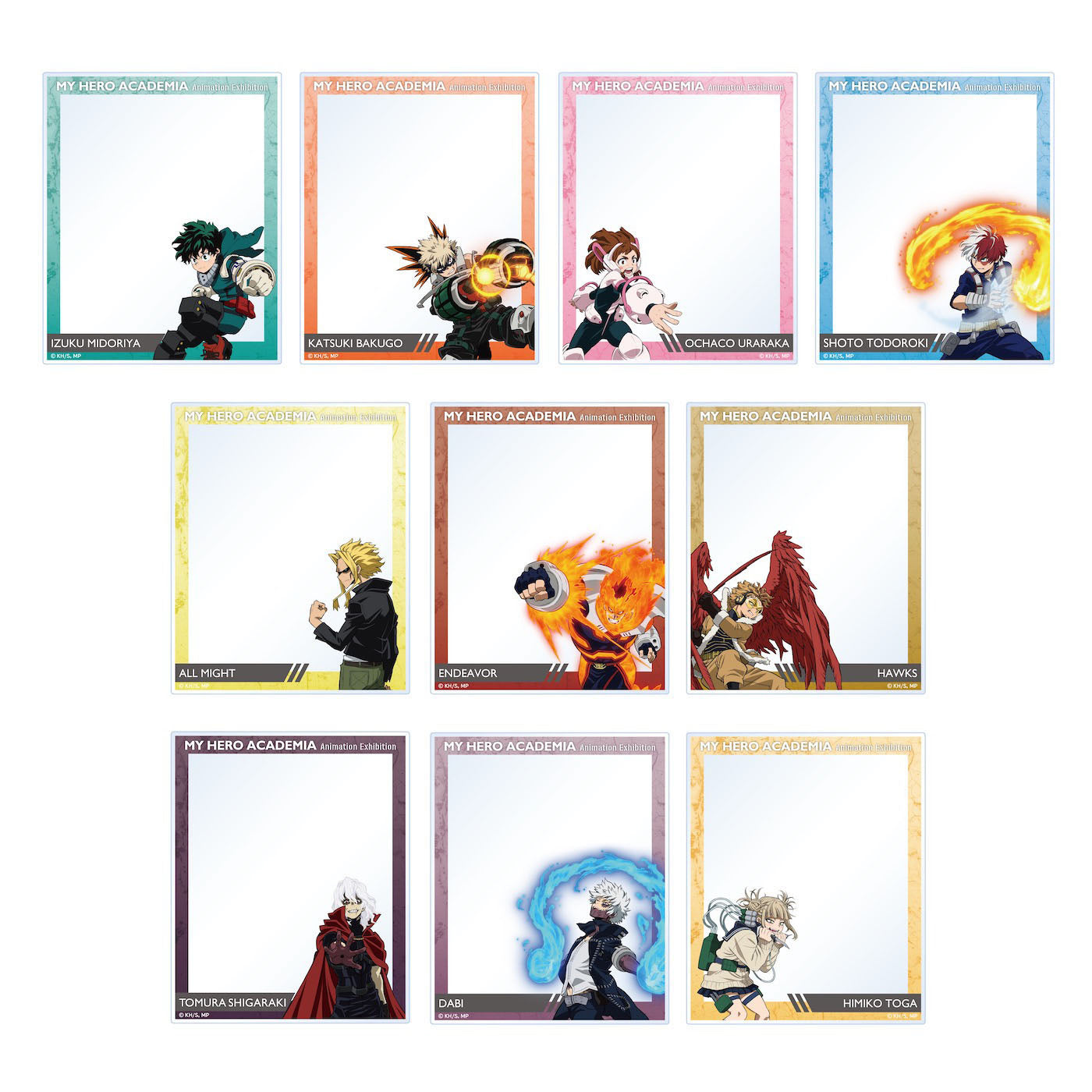 My Hero Academia_Animation Exhibition – All‑Out War Arc การ์ดรูปถ่ายอะคริลิก (สุ่ม 10 แบบ)