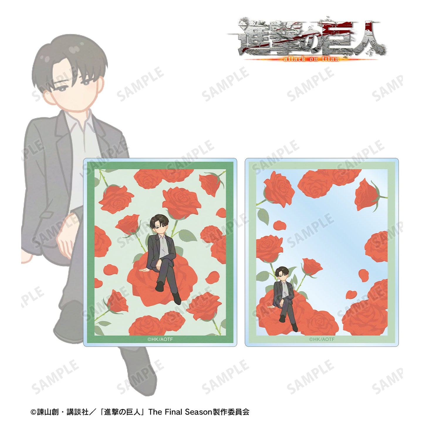 Attack on Titan_Botania Vol.3_Acrylic Card Set of 2 - Levi