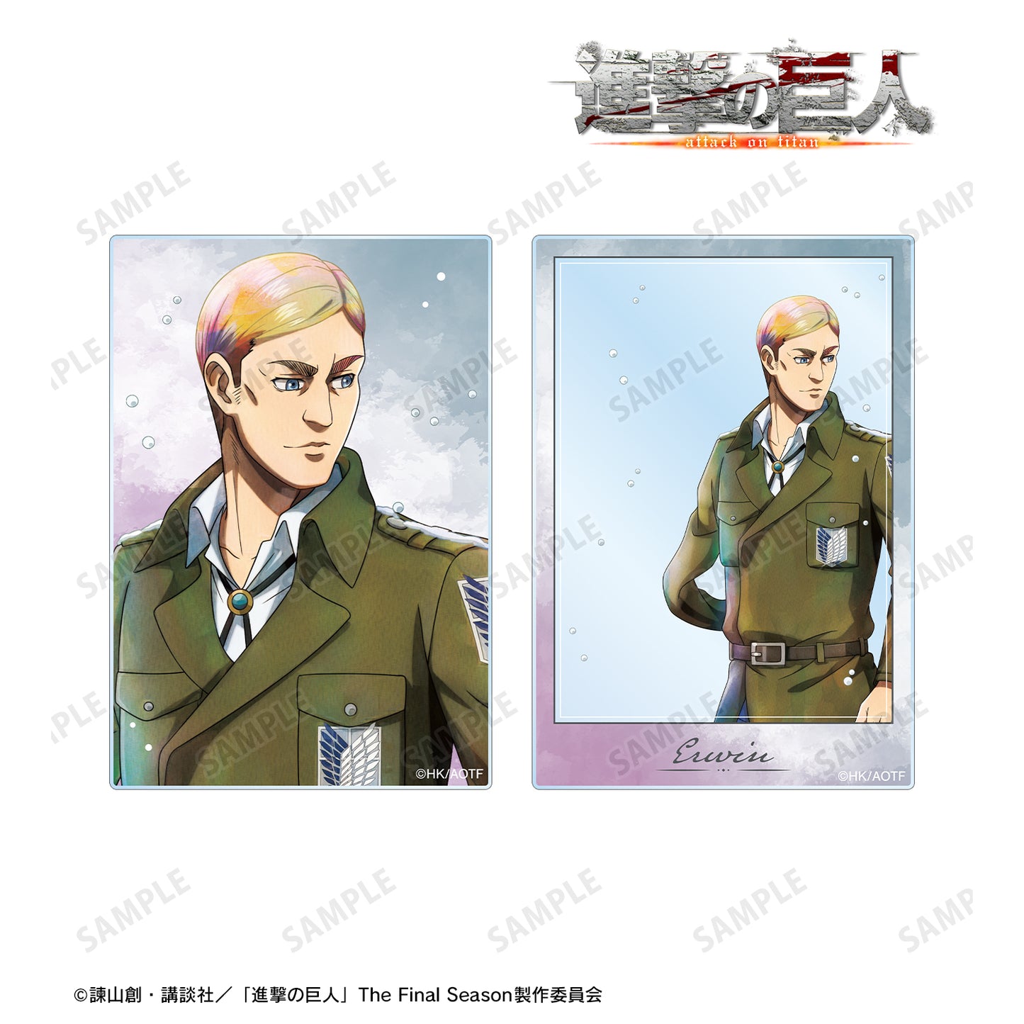 Attack on Titan_Winter Journey ver. Acrylic Card 2-Piece Set - Erwin