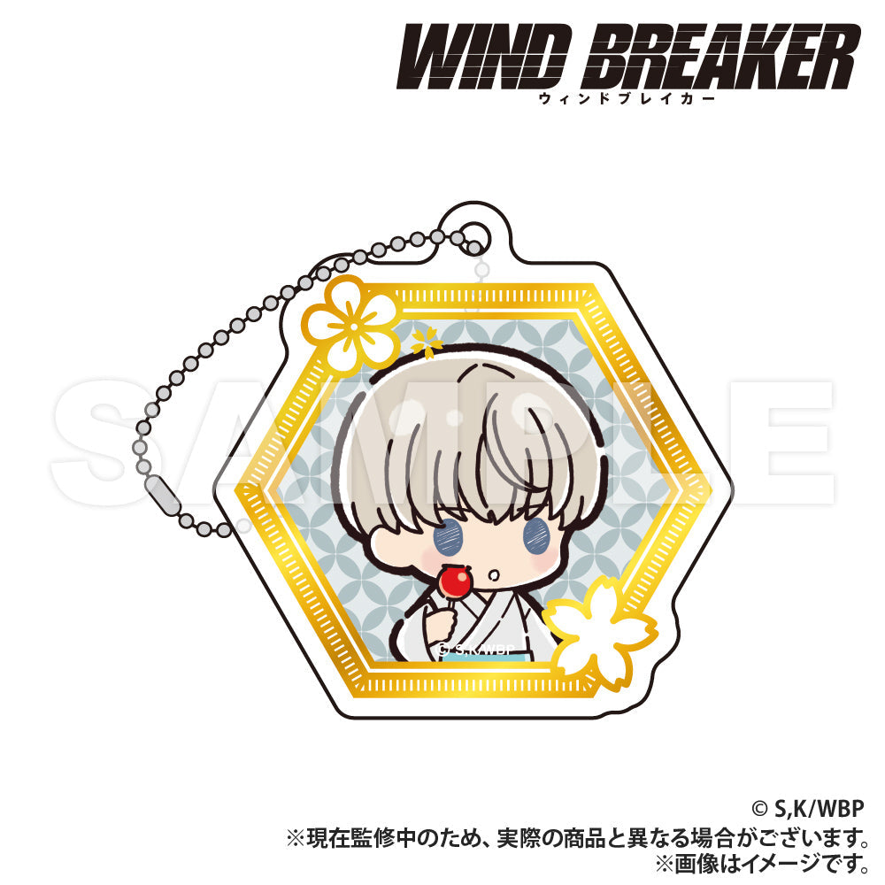 WIND BREAKER_Foil Stamped Style Acrylic Keychain ver.2 (PUCHI KYUN Series) - Ren Kaji