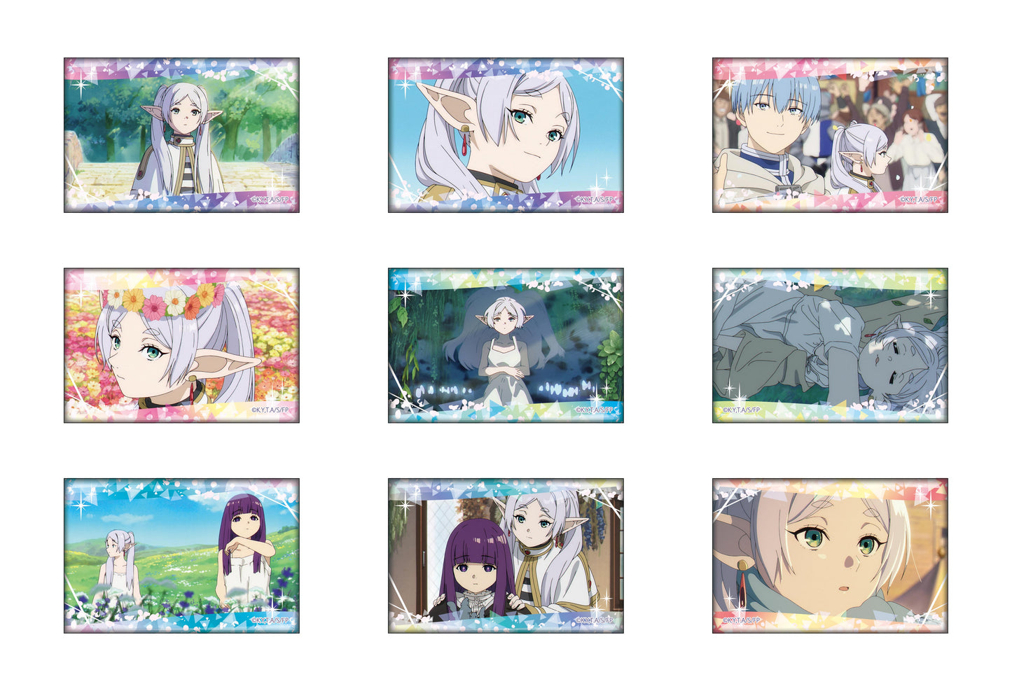 Frieren: Beyond Journey's End_เข็มกลัดทรงสี่เหลี่ยม (สุ่ม รวม 9 แบบ)