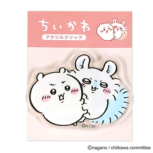 Chiikawa_คลิปอะคริลิก - Chiikawa & Momonga