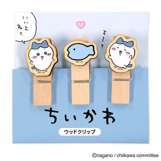 Chiikawa_Wood Clip - Hachiware