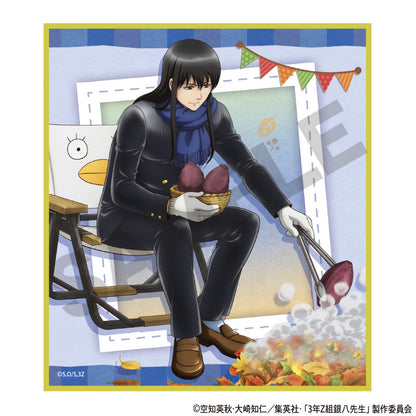 Class 3-Z Ginpachi-sensei_Trading Roasted Sweet Potato Series Mini Shikishi [Blind Box Total 7 Types]