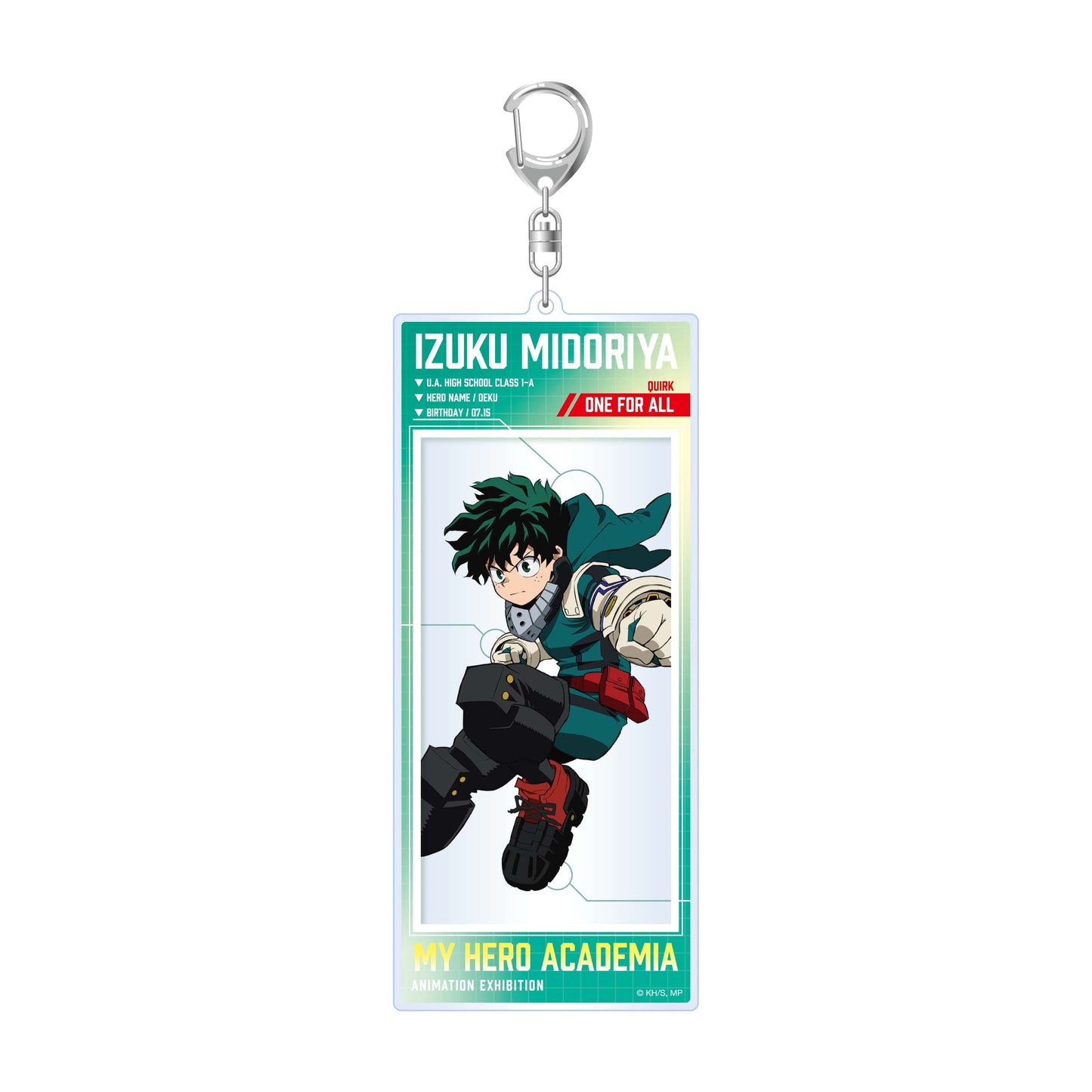 My Hero Academia_Animation Exhibition – All-Out War Arc Acrylic BIG Tag Acrylic Keychain  -  Izuku Midoriya