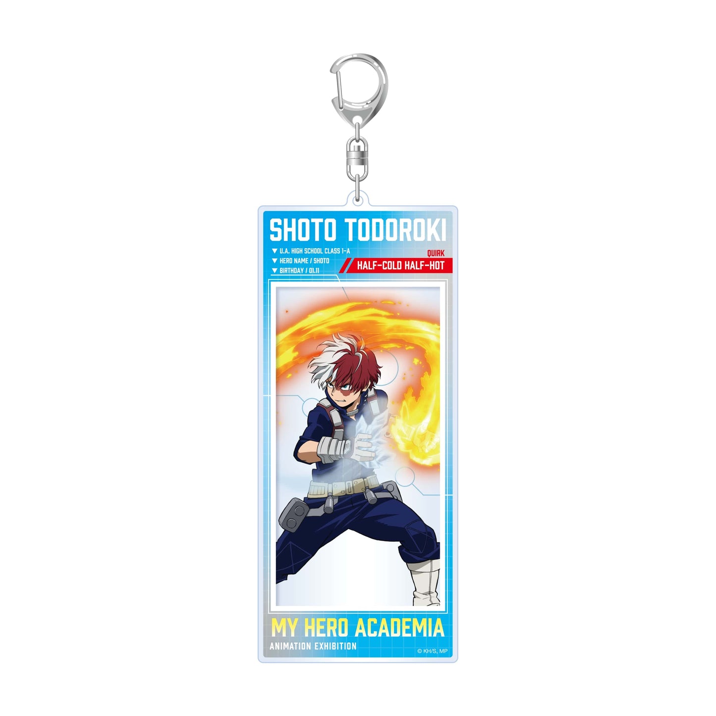 My Hero Academia_Animation Exhibition – All-Out War Arc Acrylic BIG Tag Acrylic Keychain  -  Shoto Todoroki