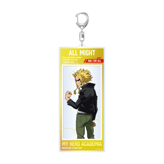 My Hero Academia_Animation Exhibition – All-Out War Arc Acrylic BIG Tag Acrylic Keychain  -  All Might