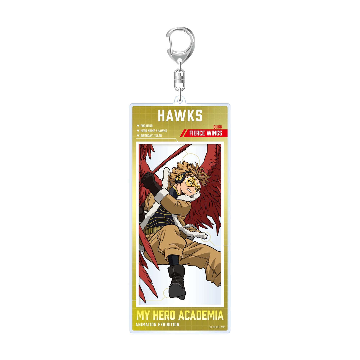 My Hero Academia_Animation Exhibition – All-Out War Arc Acrylic BIG Tag Acrylic Keychain  -  Hawks