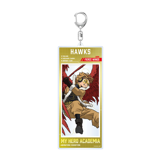 My Hero Academia_Animation Exhibition – All-Out War Arc Acrylic BIG Tag Acrylic Keychain  -  Hawks