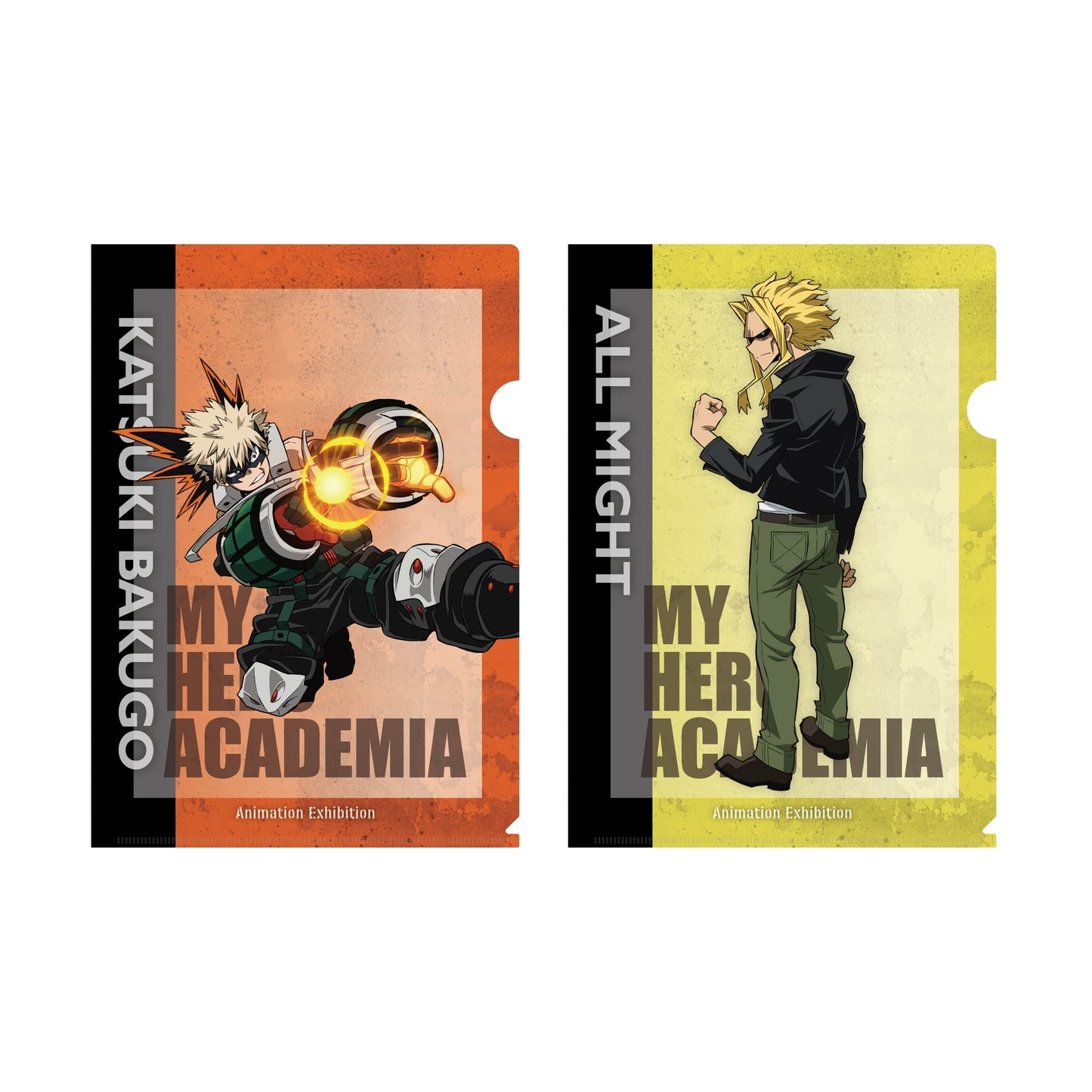 My Hero Academia_Animation Exhibition – All-Out War Arc Clear File Set  -  B (Katsuki Bakugo & All Might)