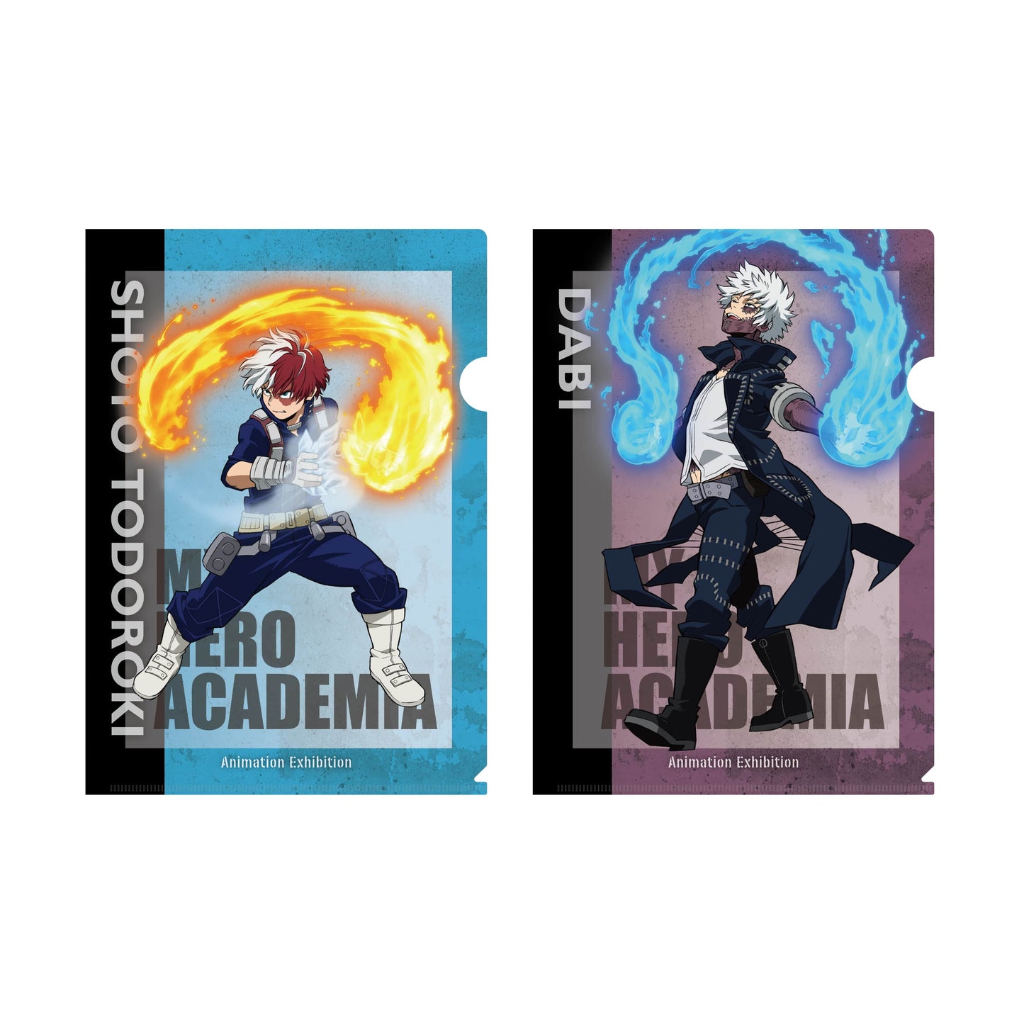 My Hero Academia_Animation Exhibition – All-Out War Arc Clear File Set  -  D (Shoto Todoroki & Dabi)