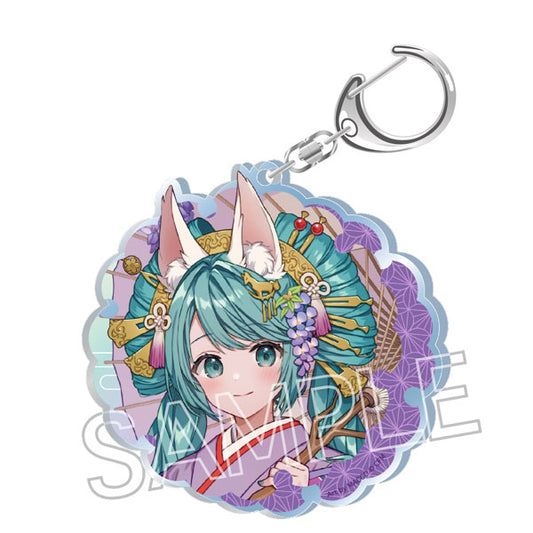 Hatsune Miku_Hyakki Yako: Reien พวงกุญแจอะคริลิก - C White Fox