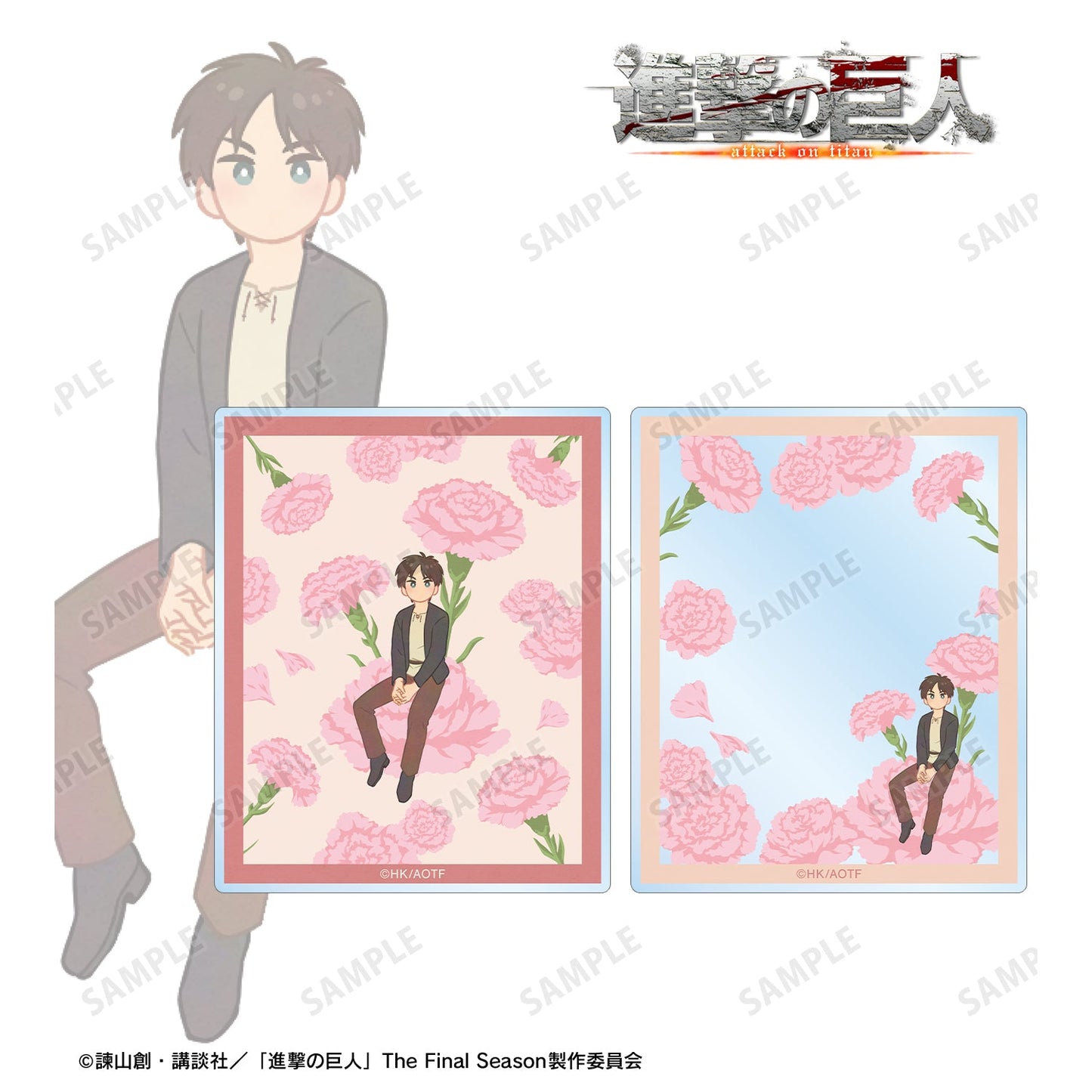 Attack on Titan_Botania Vol.3_Acrylic Card Set of 2 - Eren