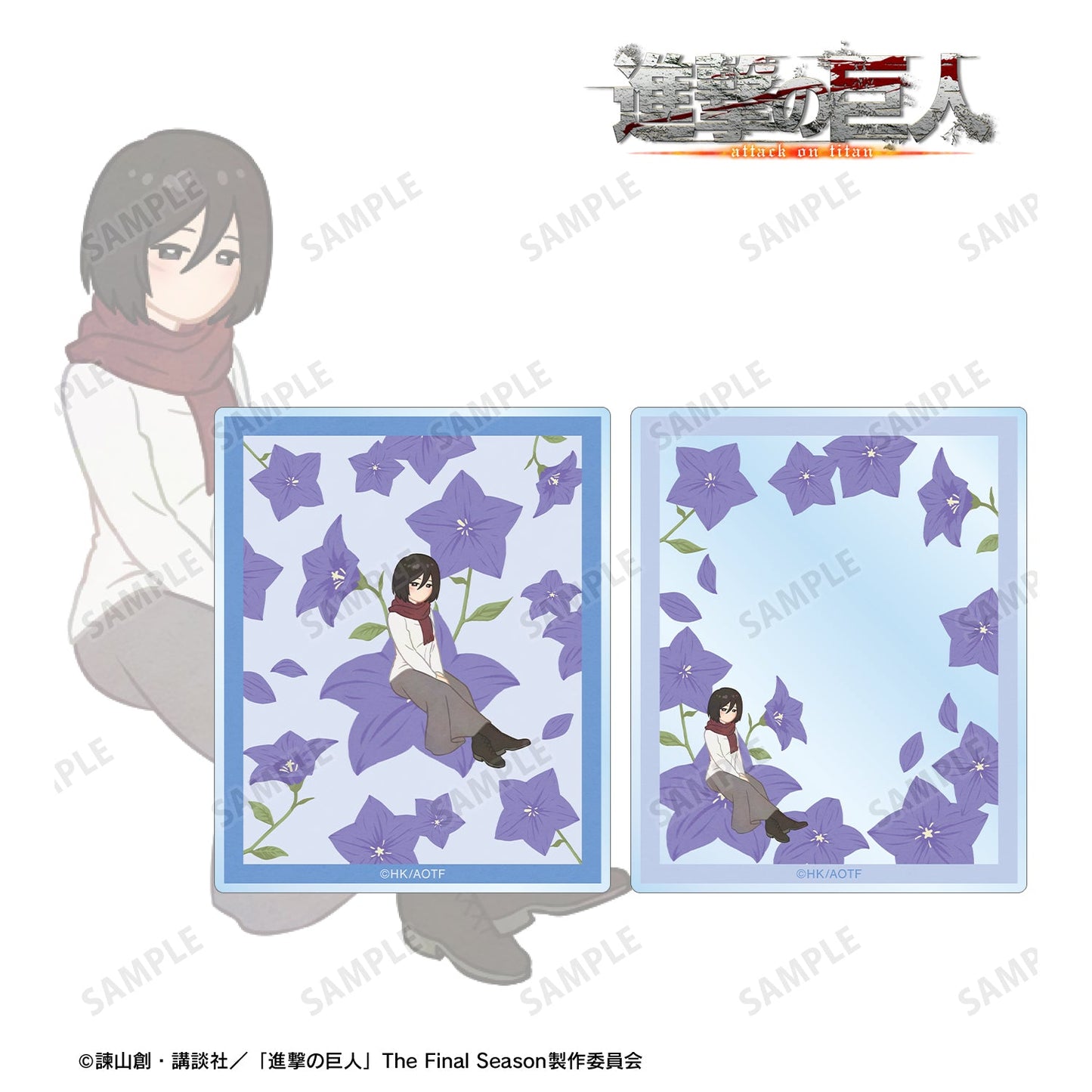 Attack on Titan_Botania Vol.3_Acrylic Card Set of 2 - Mikasa
