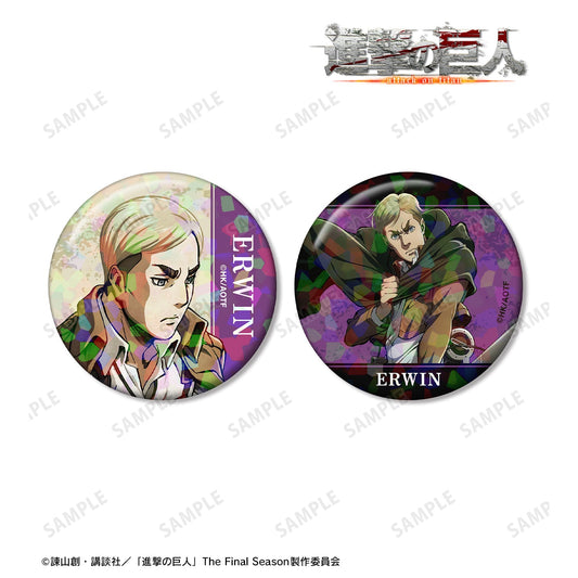 Attack on Titan_Hologram Can Badge 2-Piece Set - Erwin