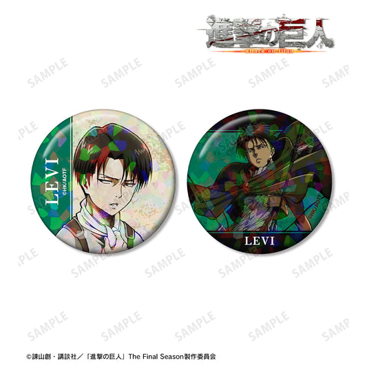 Attack on Titan_Hologram Can Badge 2-Piece Set - Levi
