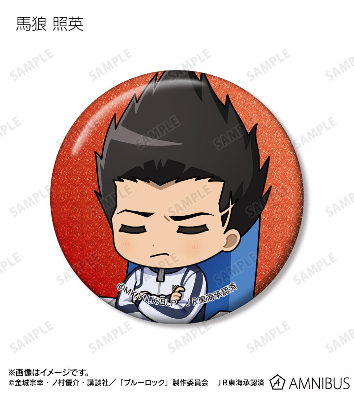 BLUE LOCK_Trading Chibi Character Glitter Can Badge Napping on the Shinkansen ver. [Blind Bag Total 14 Types]