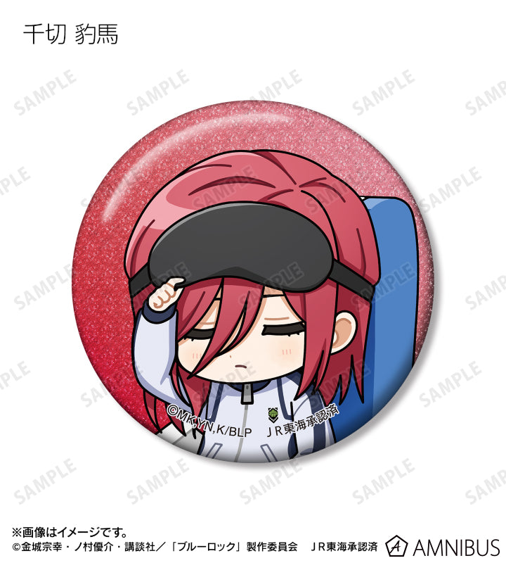 BLUE LOCK_Trading Chibi Character Glitter Can Badge Napping on the Shinkansen ver. [Blind Bag Total 14 Types]