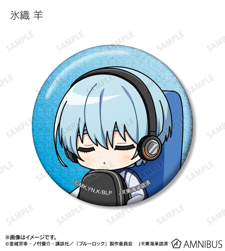 BLUE LOCK_Trading Chibi Character Glitter Can Badge Napping on the Shinkansen ver. [Blind Bag Total 14 Types]