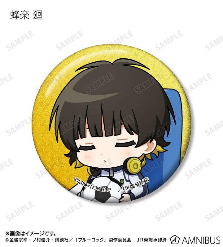 BLUE LOCK_Trading Chibi Character Glitter Can Badge Napping on the Shinkansen ver. [Blind Bag Total 14 Types]