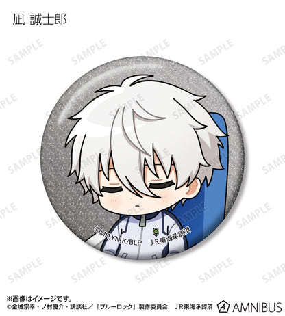 BLUE LOCK_Trading Chibi Character Glitter Can Badge Napping on the Shinkansen ver. [Blind Bag Total 14 Types]