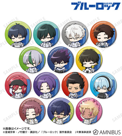 BLUE LOCK_Trading Chibi Character Glitter Can Badge Napping on the Shinkansen ver. [Blind Bag Total 14 Types]