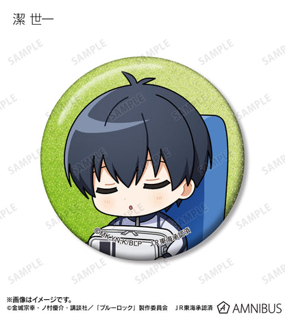 BLUE LOCK_Trading Chibi Character Glitter Can Badge Napping on the Shinkansen ver. [Blind Bag Total 14 Types]