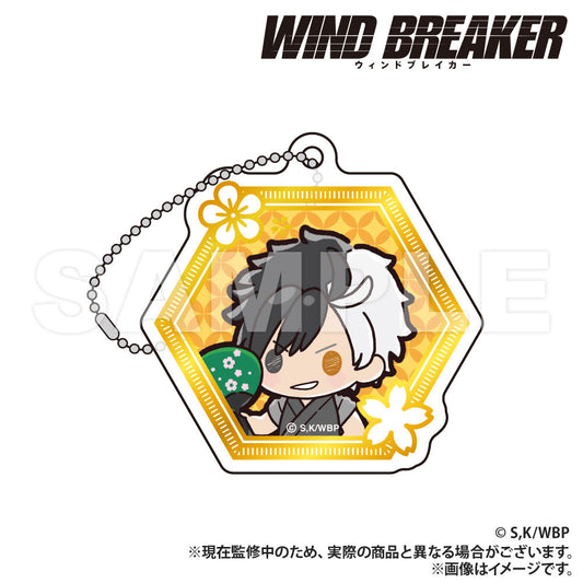 WIND BREAKER_Foil Stamped Style Acrylic Keychain ver.2 (PUCHI KYUN Series)  -  Sakura