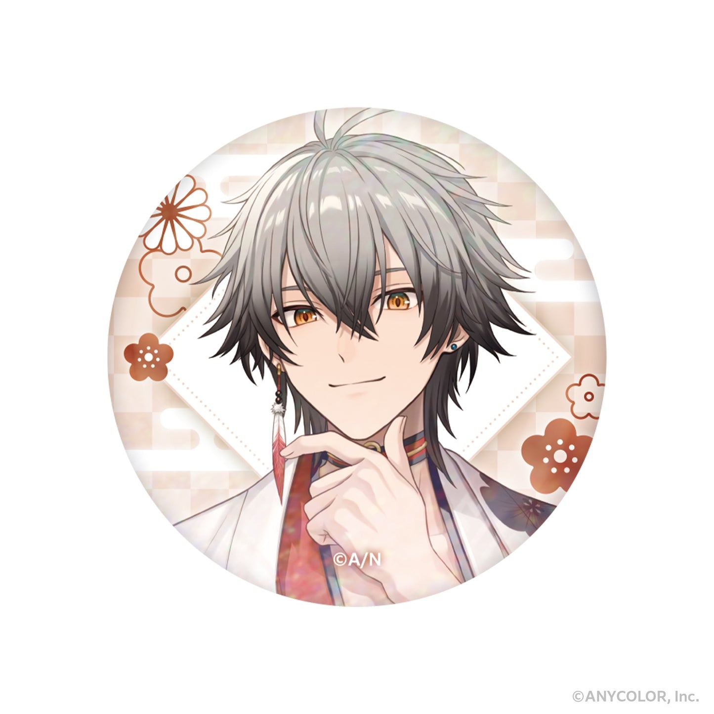 Nijisanji_Denauth_Hologram Can Badge - Ryoma Barrenwort①