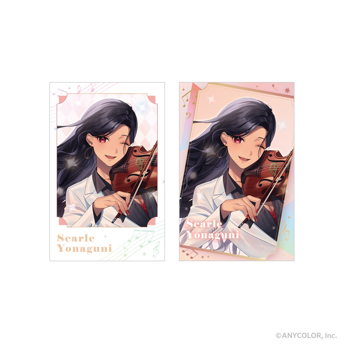 NIJISANJI_Photo-Style Card 2-Piece Set - Scarle Yonaguni