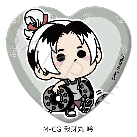 BLUELOCK_Vol.6 Heart Shaped Can Badge  -  M-CG Gin Gagamaru