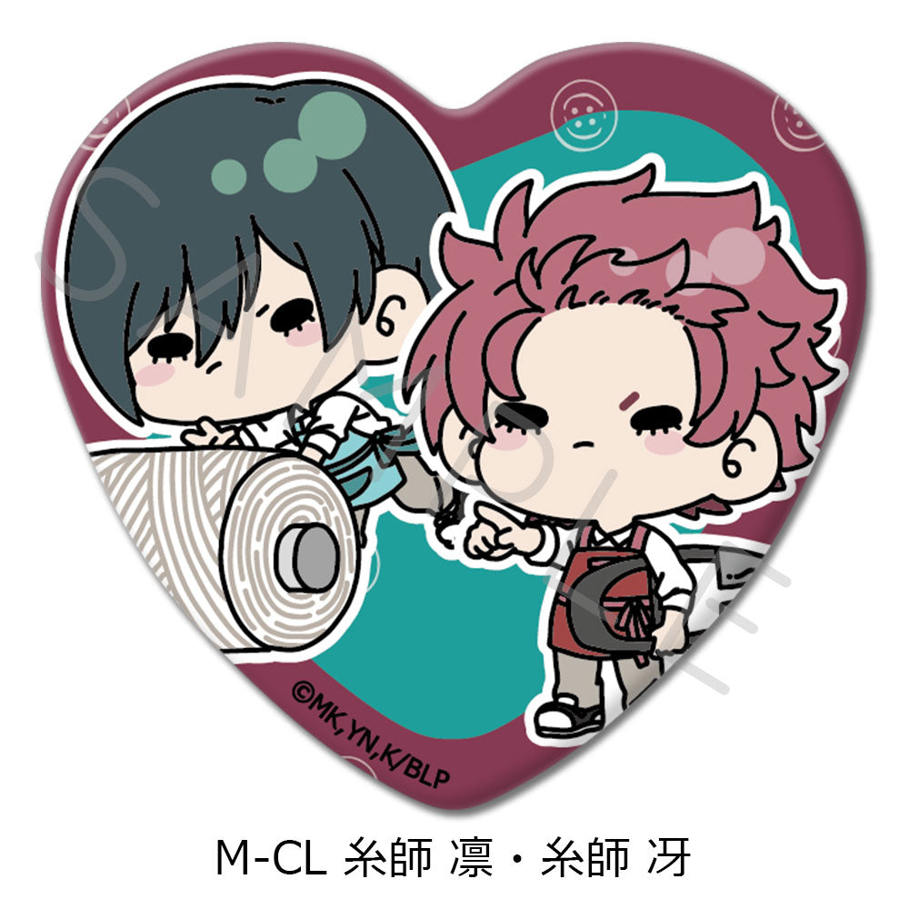 BLUELOCK_Vol.6 Heart Shaped Can Badge  -  M-CL Rin Itoshi・Sae Itoshi