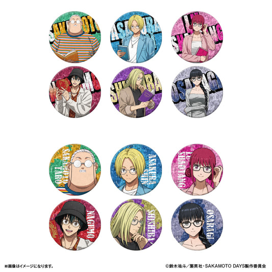 SAKAMOTO DAYS_เข็มกลัดกลิตเตอร์ สไตล์สวมแว่นตา (สุ่ม 12 แบบ)