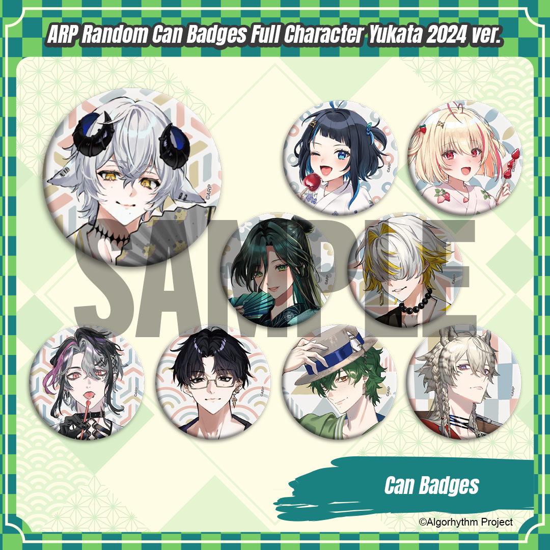 ARP_Random Can Badges Full Character Yukata 2024 ver. [Blind Bag Total 9 Types]