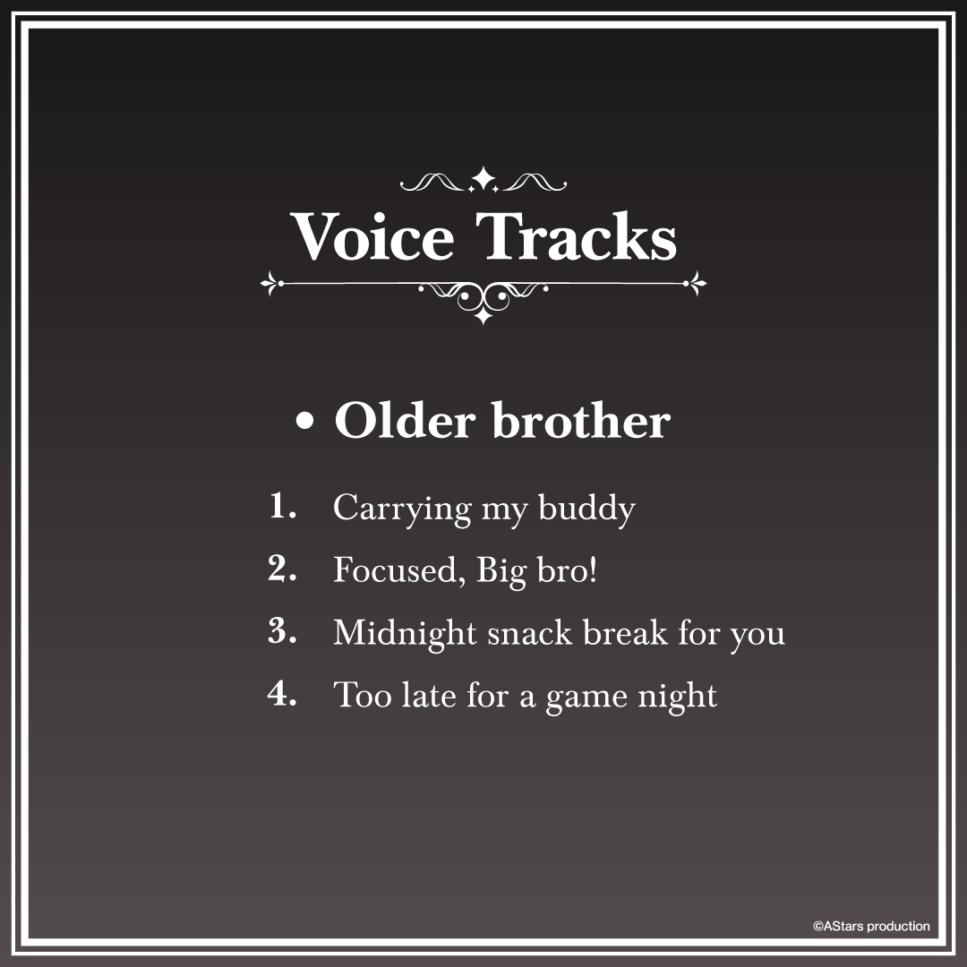 [Bishamon Voice Pack] Older Brother Voice